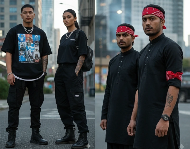 street fashion Modern fashion inspired by streetwear, ethnic fusion, and everyday style.